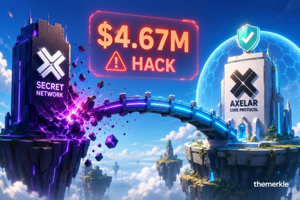 Axelar Confirms $4.67M Exploit on Secret Network Bridge, Core Protocol Remains Unaffected The Merkle logo