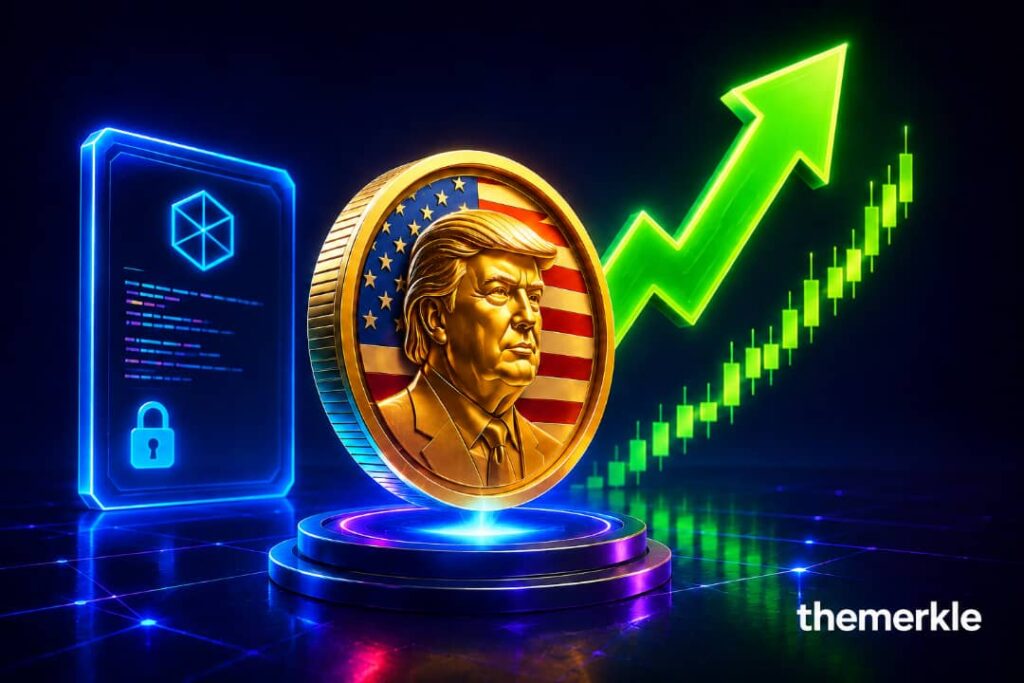 Trump Token Rumors Send $TRUMP Up 65%, Here’s What’s Actually On-Chain So Far The Merkle logo