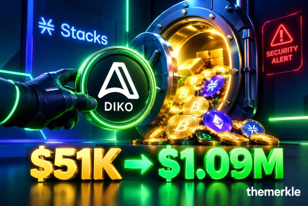 How One Wallet Bought Arkadiko’s DAO for $51K and Drained $1.09M The Merkle logo